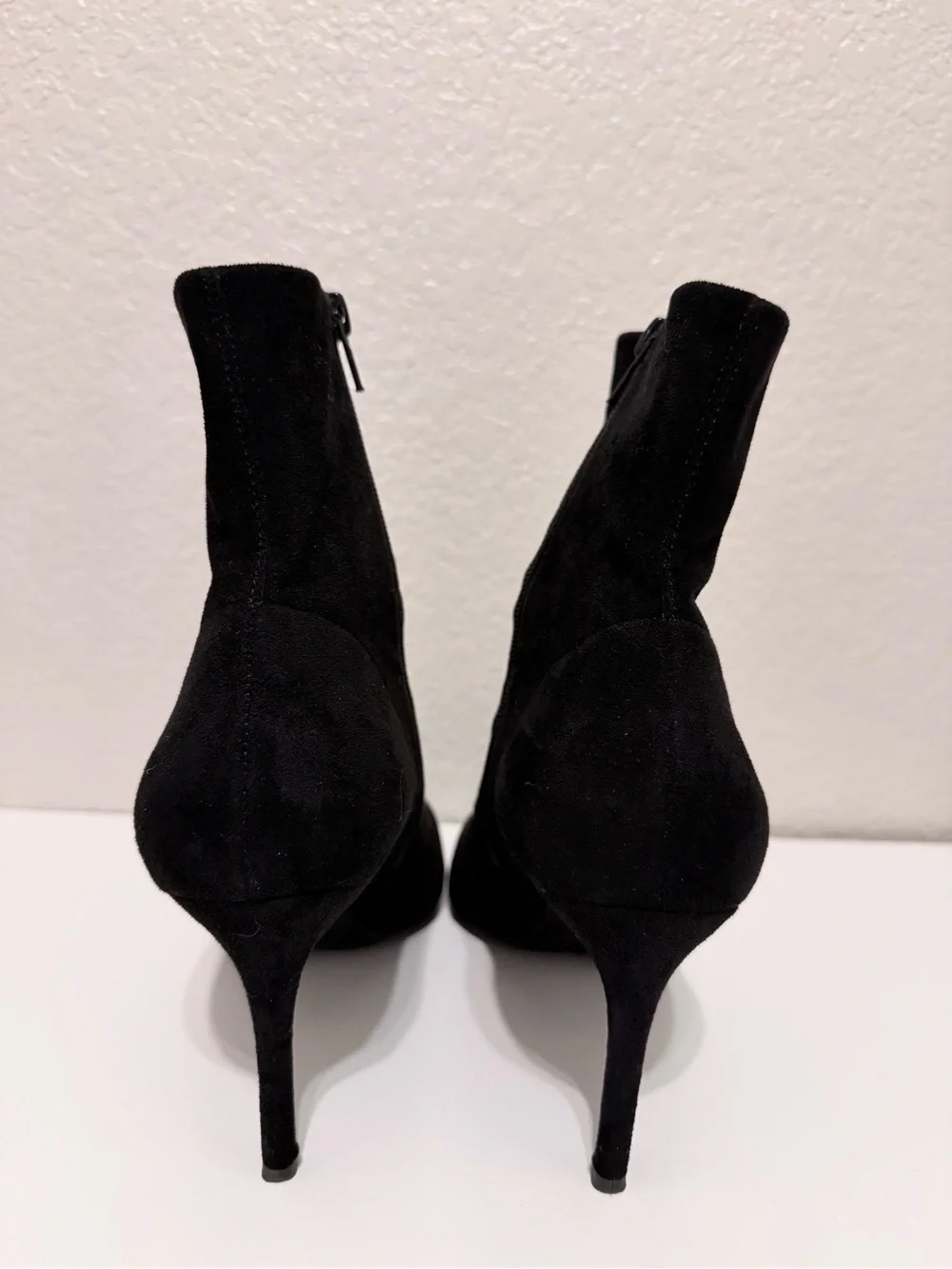 Jeffrey Campbell Black Suede Pointed Toe Stiletto Booties | Size 10